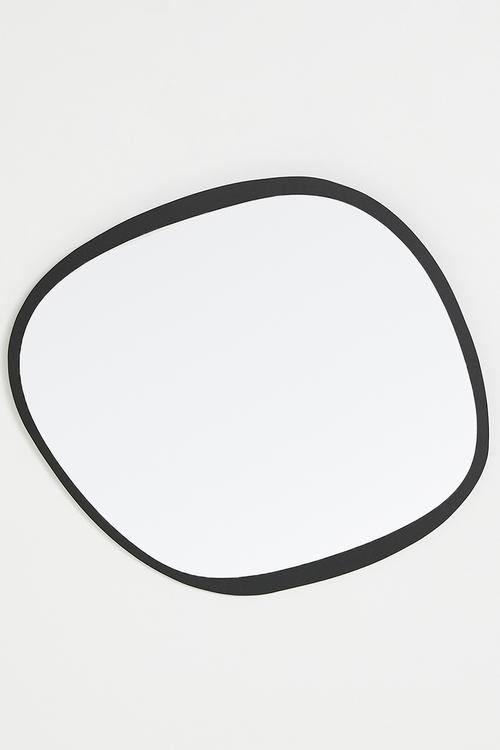 Square organic shape mirror - Black