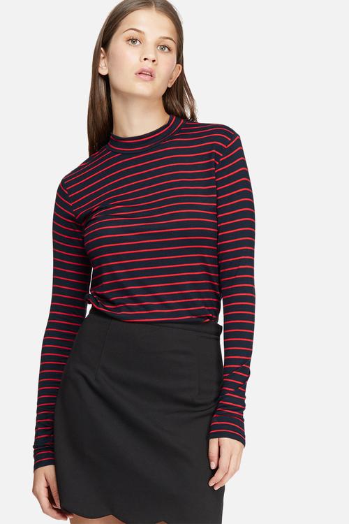 Spirit stripe roll neck