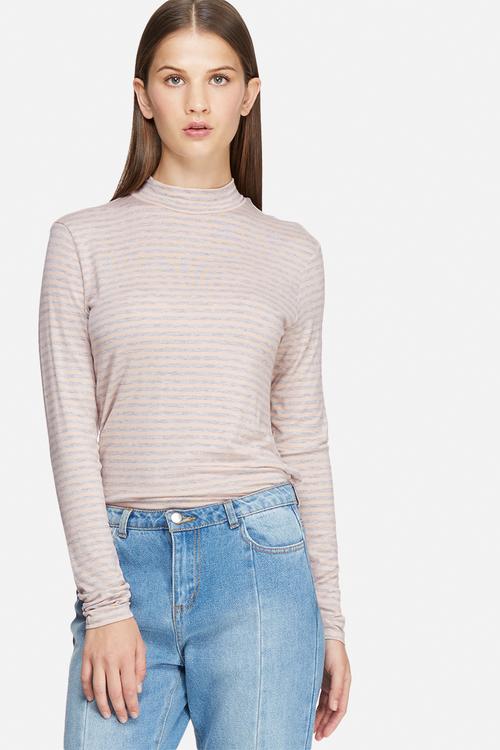 Spirit stripe roll neck