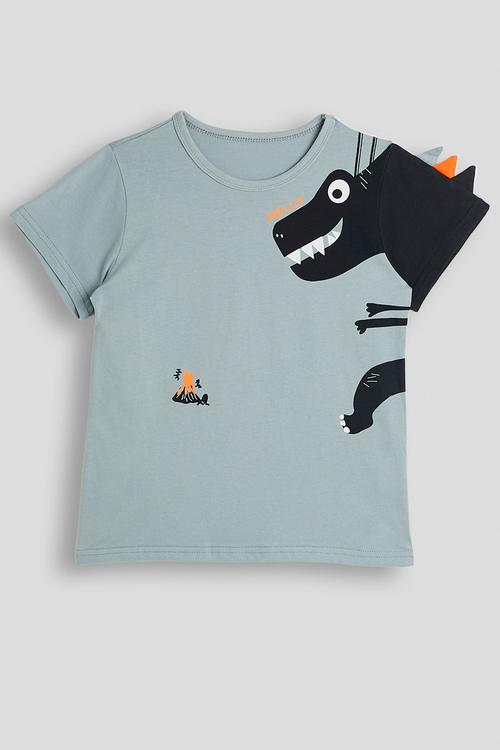Dino graphic tee - light steel blue