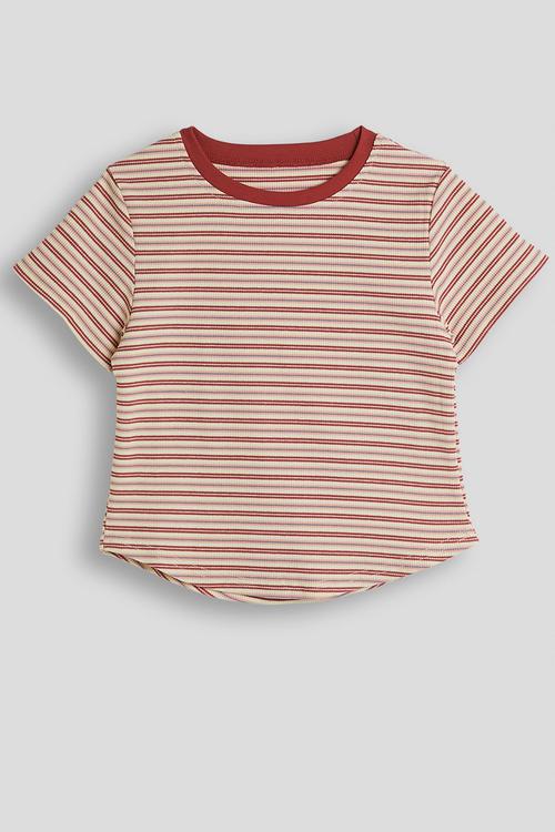 Crew neck tee - red stripes