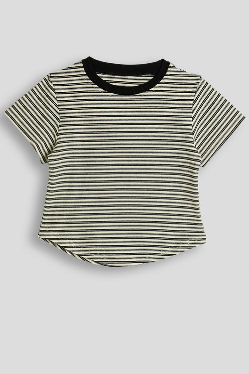 Crew neck tee - black stripes
