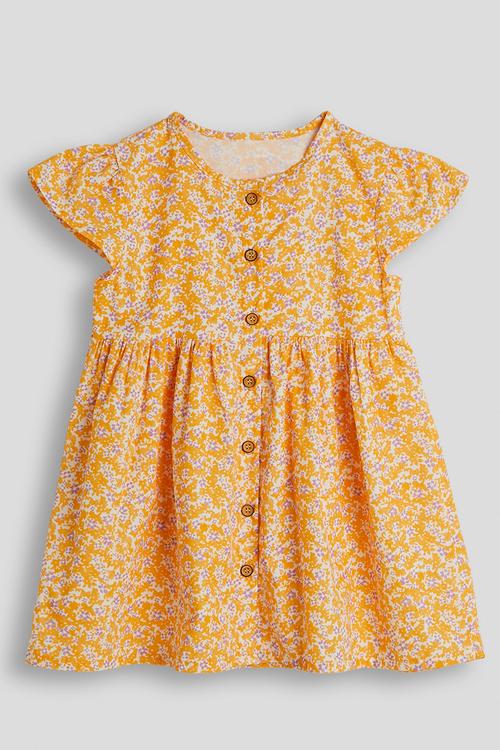 Ditsy floral print dress - orange