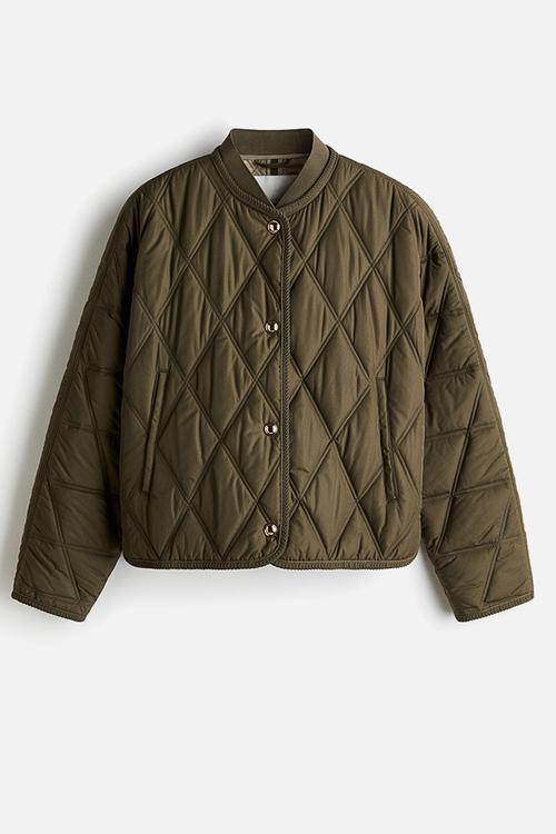 Quilted jacket - dark khaki green