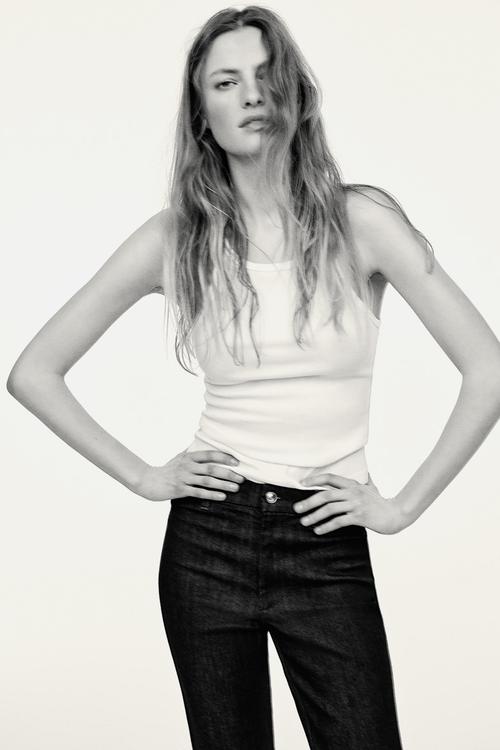 Flared high jeans - dark denim blue