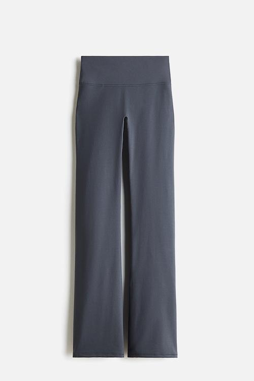 Flared yoga leggings with softmove™ - dark grey