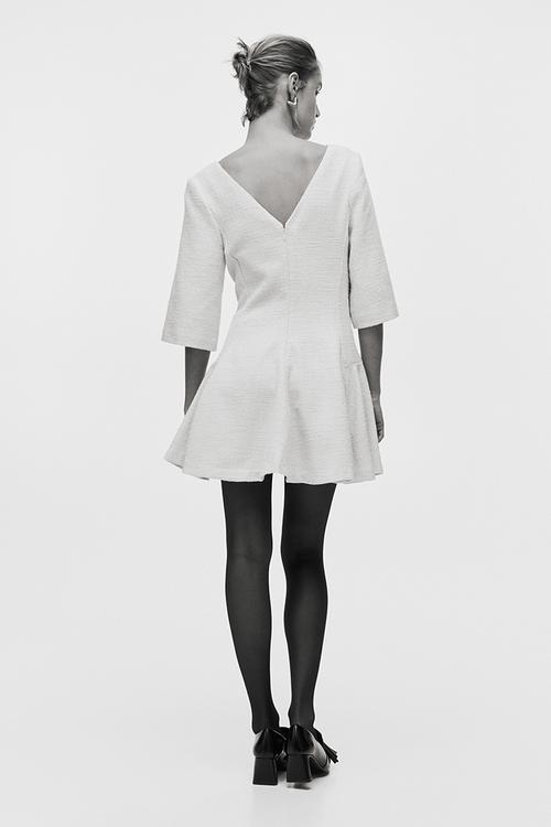 Boucle dress - light beige
