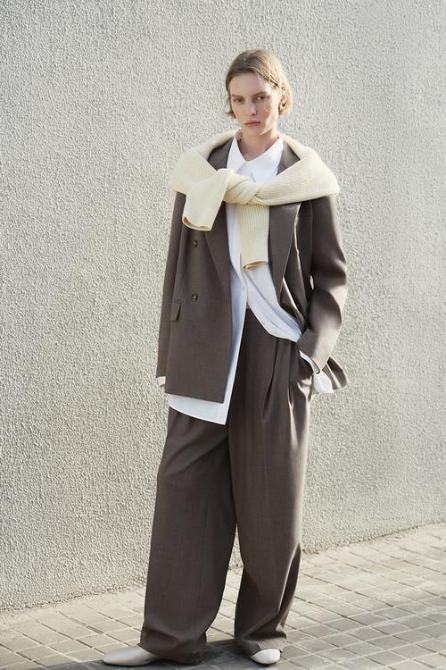 Tailored trousers - dark mole