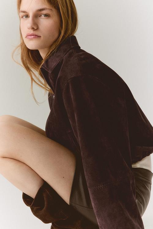 Collared jacket - dark brown