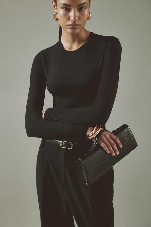 Long-sleeved body - black