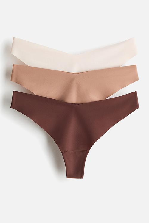 3-Pack invisible thong briefs - multi