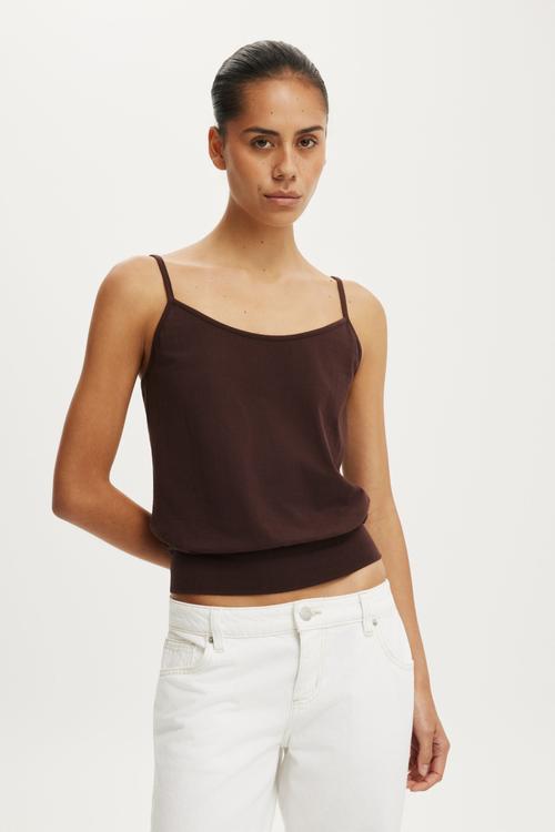 Olivia Basque Cami - Dark Oak