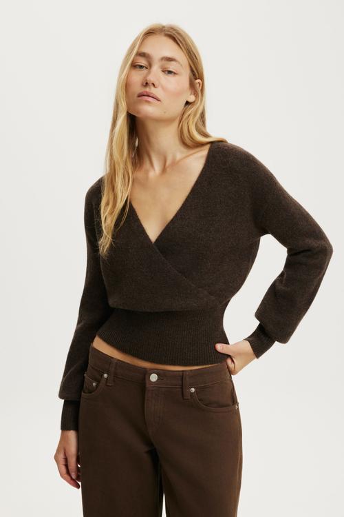 True Knit Ballet Wrap - Mushroom Brown