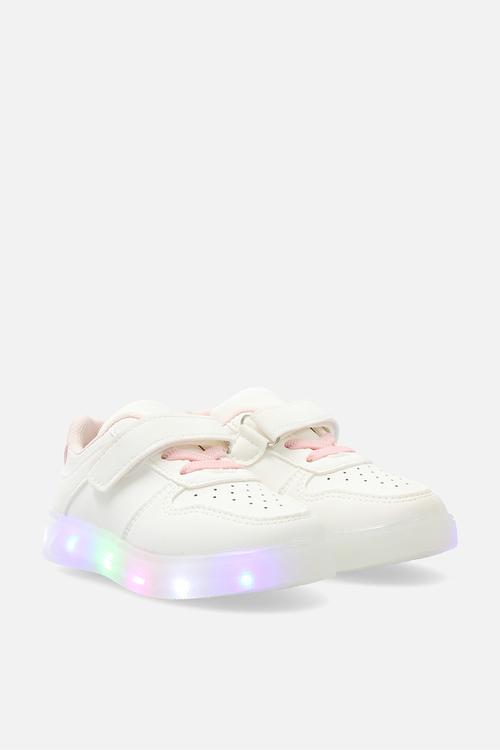 LED sneakers - white/pink