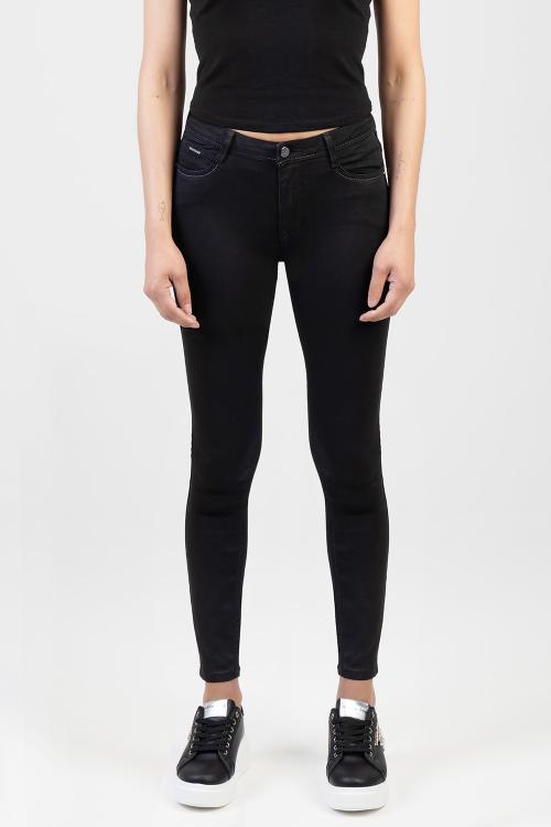 Avery: Mid-Waist Basic Skinny - Black