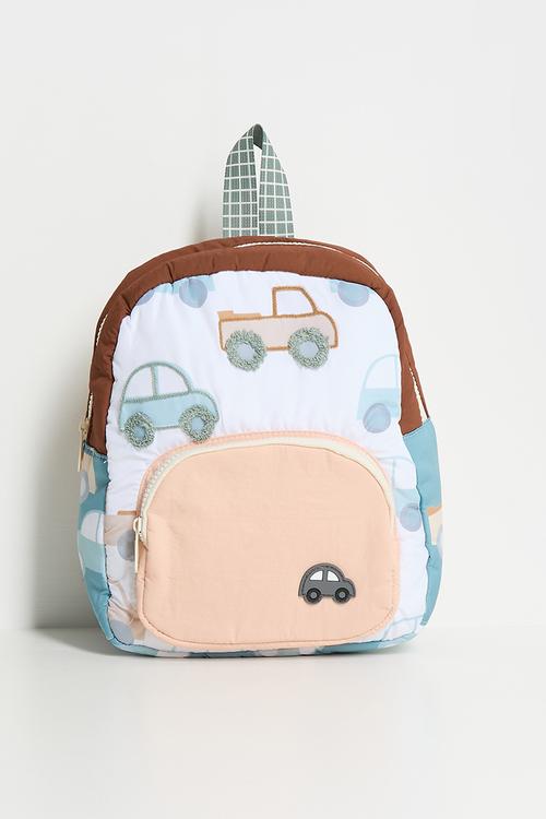 Car aop backpack - off white / multi