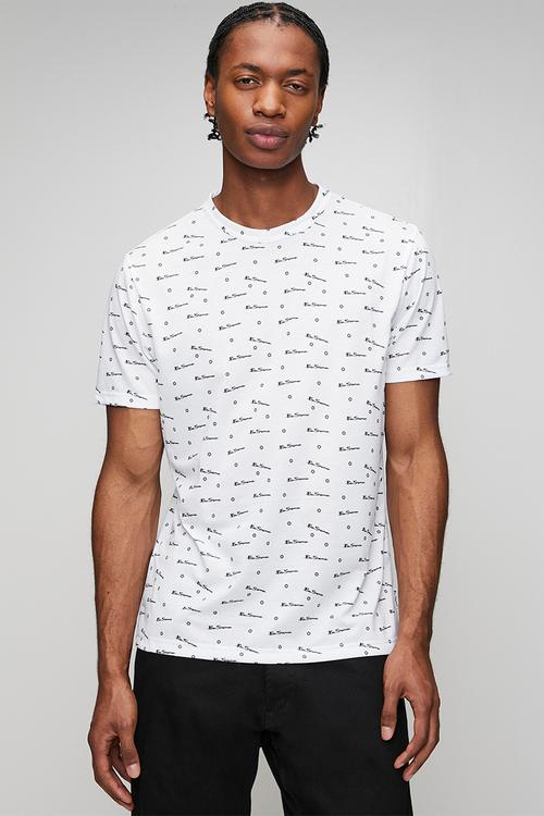 Ben Tar AOP Tee Shirt - White