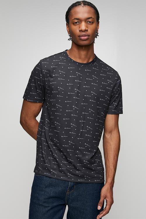 Ben Tar AOP Tee Shirt - Black