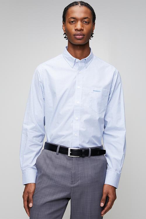 Lawrence Check Long Sleeve Classic Shirt - Light Blue