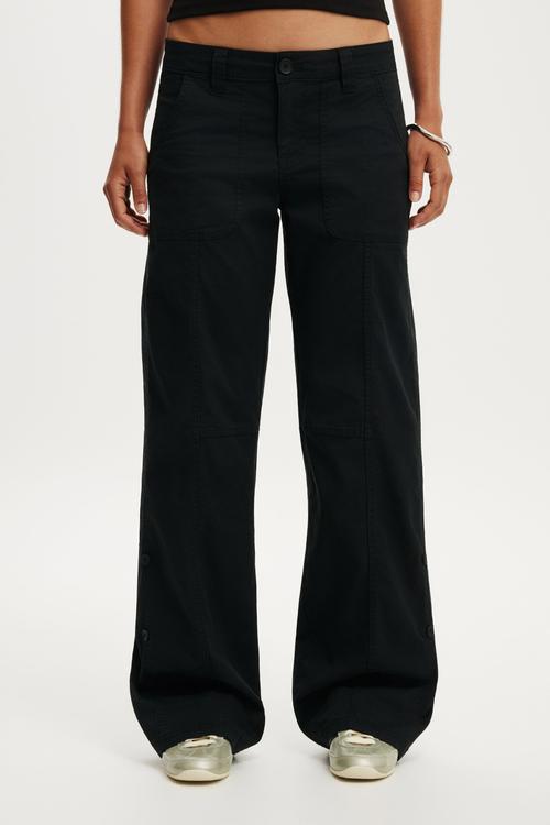 Lexi low rise utility pant - black