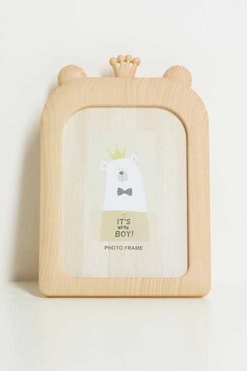 Crown photo frame - natural