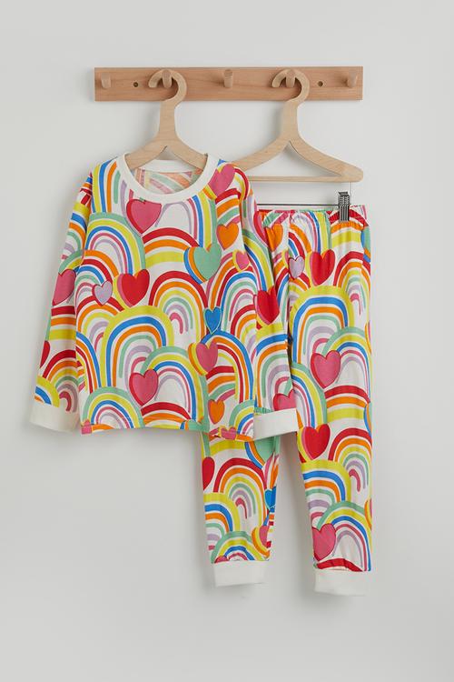Long pj set - multicolour / floral aop