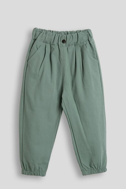 Elasticated trousers - green
