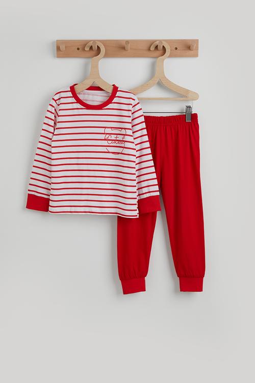Long sleeve pj set - red stripe