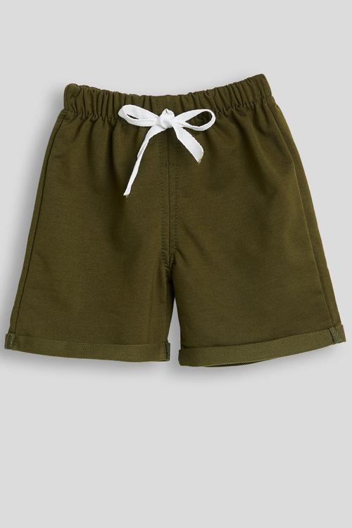 Rolled cuff shorts - dark olive