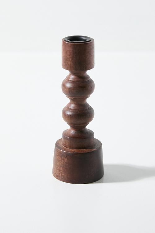 Indie wooden candle holder - Natural