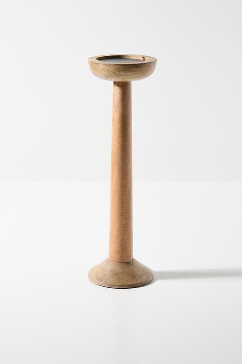 Contempo wood candle holder large - natural