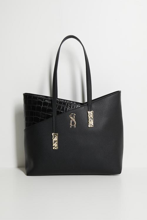 Beliot-C  mini tote bag-black/gold