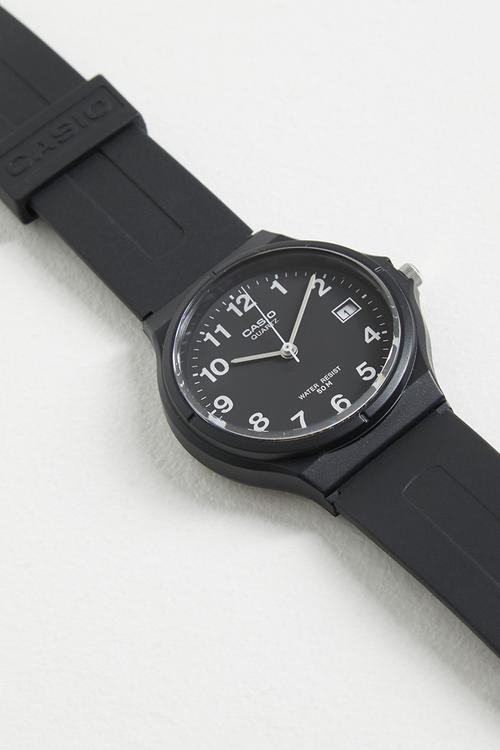 Analog Rnd Blk Dial Wht Num - Black