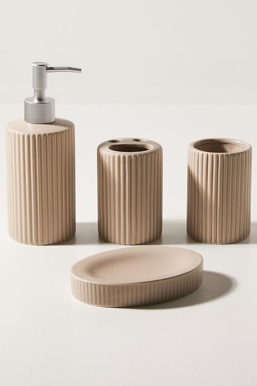 Molly Bathroom Accessory set of 4 -Taupe