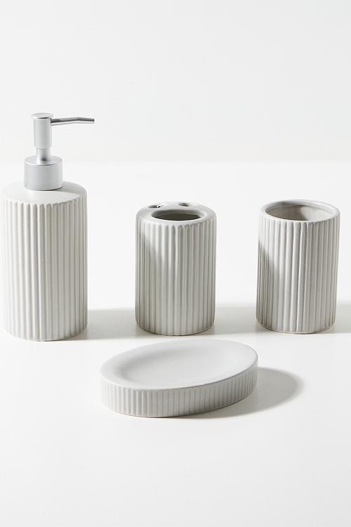Molly Bathroom Accessory set of 4 -Grey