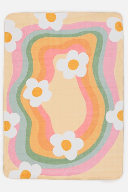Psychedelia floral pattern mat - multi