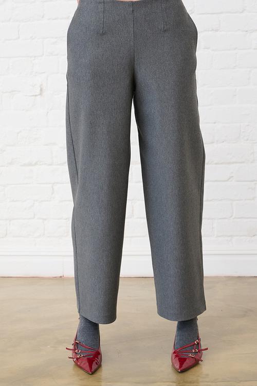 Barrel Ponti Pants - Charcoal