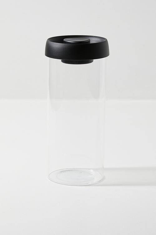 Boro glass storage jar - Black