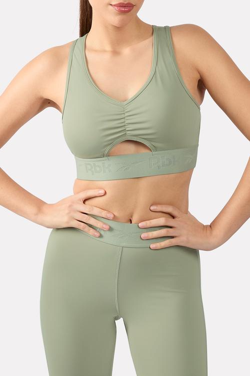 Id Train Ruched Bra - Hazy Green