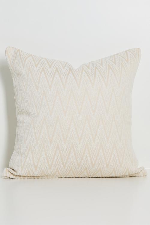 Chevron Cushion Cover - White & neutral