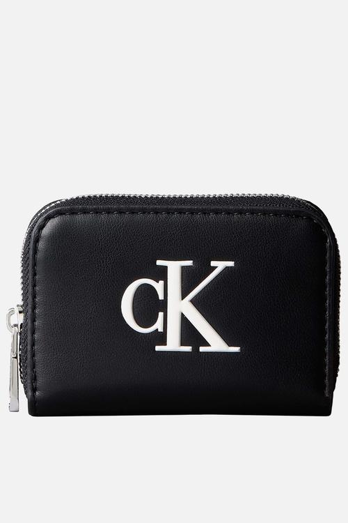 Bold ck medium zip around - black/white