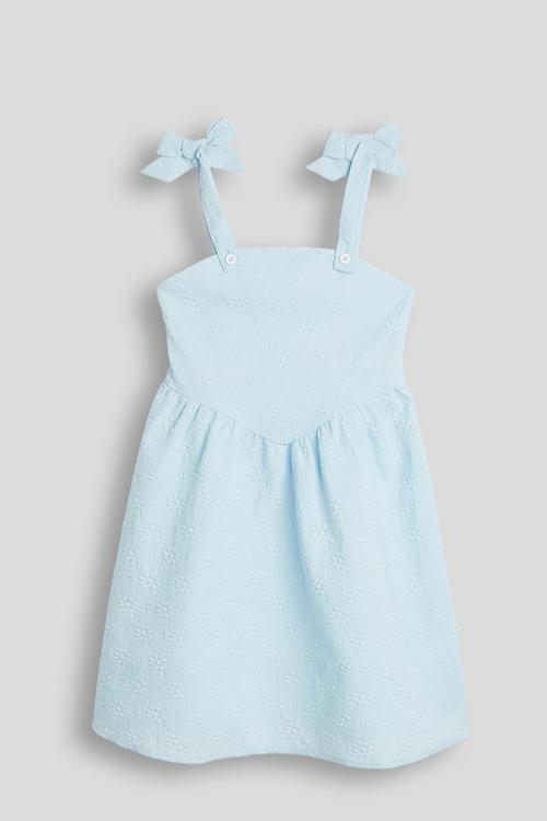Basque waistline dress - pastel blue