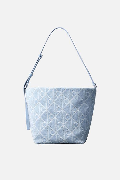 Emblem aop denim bucket - light wash