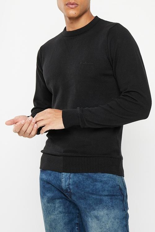 Crew neck knit - black