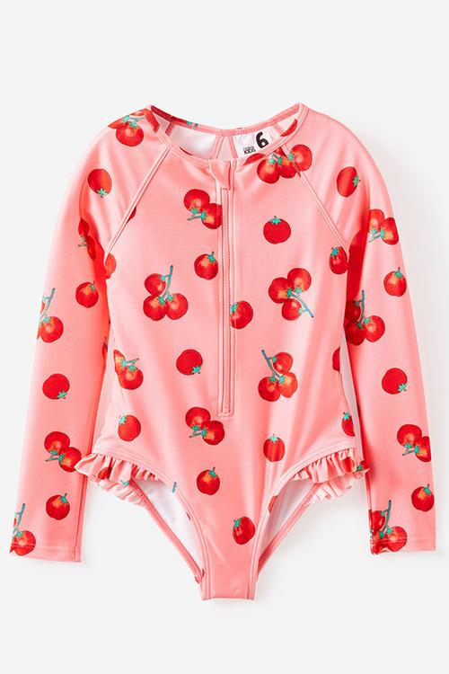 Lydia Low One Piece - Sunkissed/Tomato