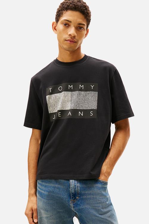 Tjm 90S Distressed Flag Tee - Black