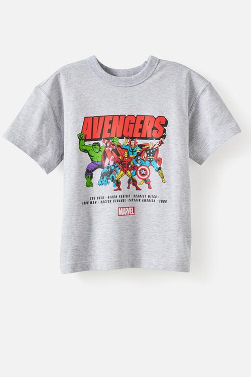 License Drop Shoulder Ss Tee - Lcn Mar Grey Marle/Advengers Marvel