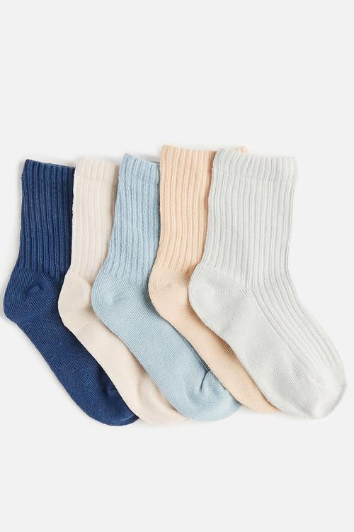 5 Pack ribbed crew socks - multi