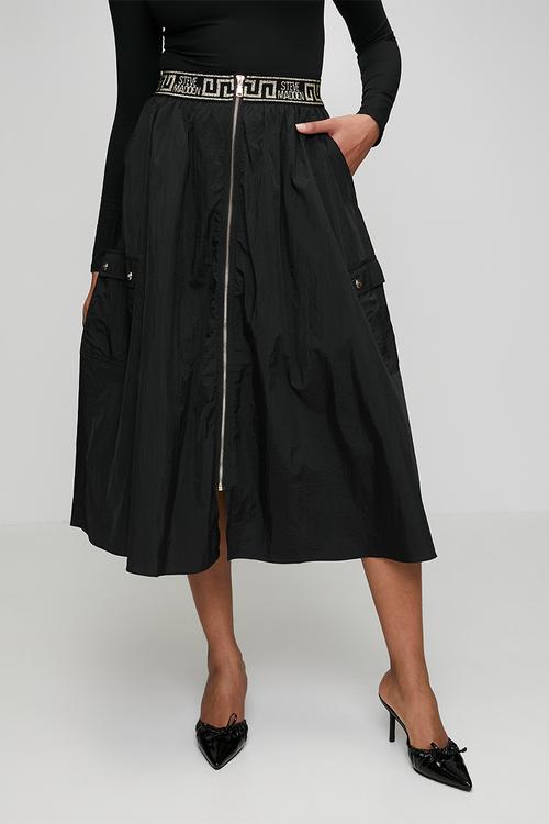 Ladies betty fit & flare cargo skirt - black