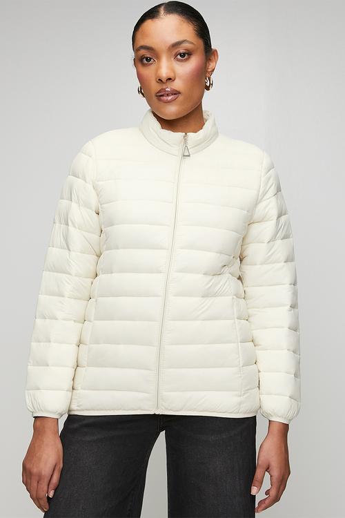 Puffer jacket Long Zip Through Comfy Puffer Jacket - White